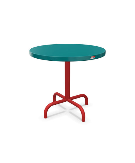 Schaffner Säntis Table d'appoint rabattable ronde Ø54cm h:50cm Bleu Kali 56 Rouge 30 