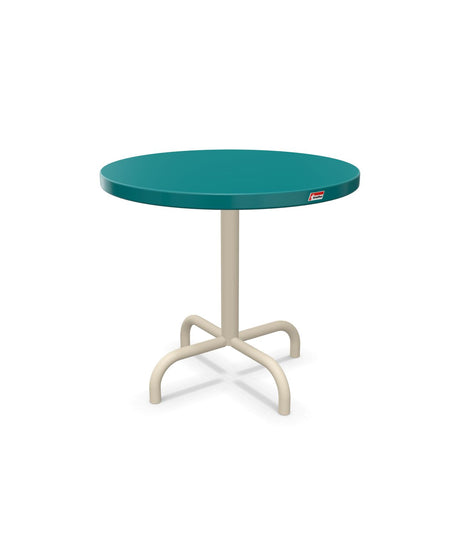 Schaffner Säntis Table d'appoint rabattable ronde Ø54cm h:50cm Bleu Kali 56 Sable Pastel 15 