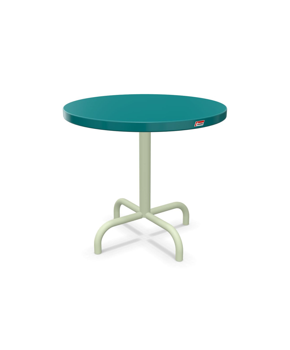 Schaffner Säntis Table d'appoint rabattable ronde Ø54cm h:50cm Bleu Kali 56 Vert Pastel 64 