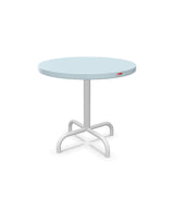 Schaffner Säntis Table d'appoint rabattable ronde Ø54cm h:50cm Bleu Pastel 51 Blanc 90 