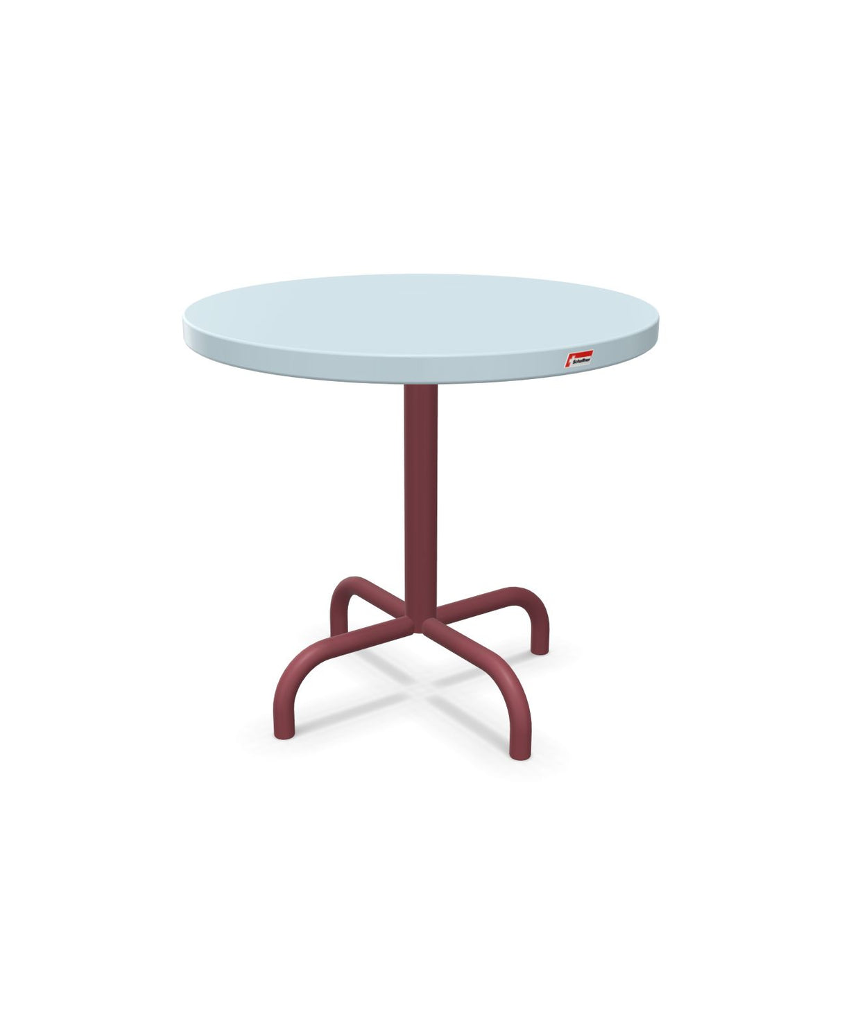 Schaffner Säntis Table d'appoint rabattable ronde Ø54cm h:50cm Bleu Pastel 51 Bordeaux 38 
