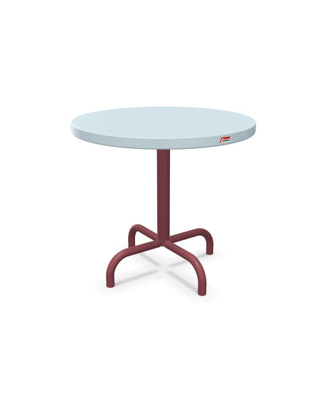 Schaffner Säntis Table d'appoint rabattable ronde Ø54cm h:50cm Bleu Pastel 51 Bordeaux 38 