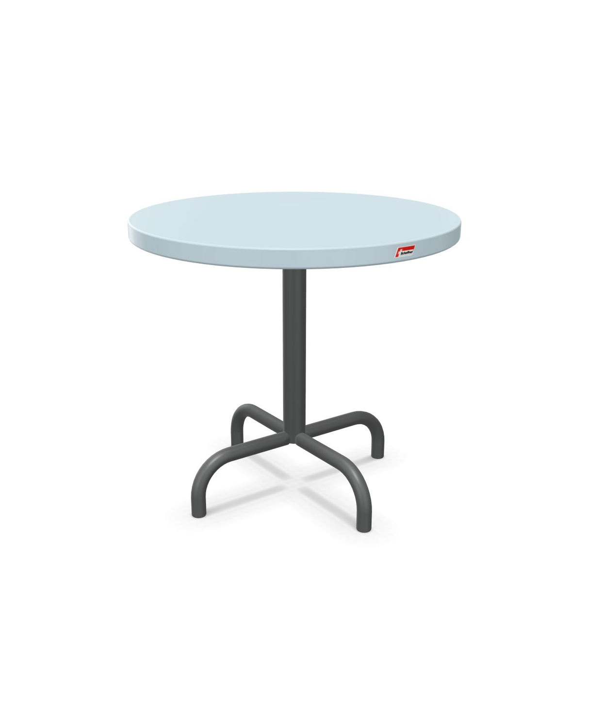 Schaffner Säntis Table d'appoint rabattable ronde Ø54cm h:50cm Bleu Pastel 51 Graphite 73 