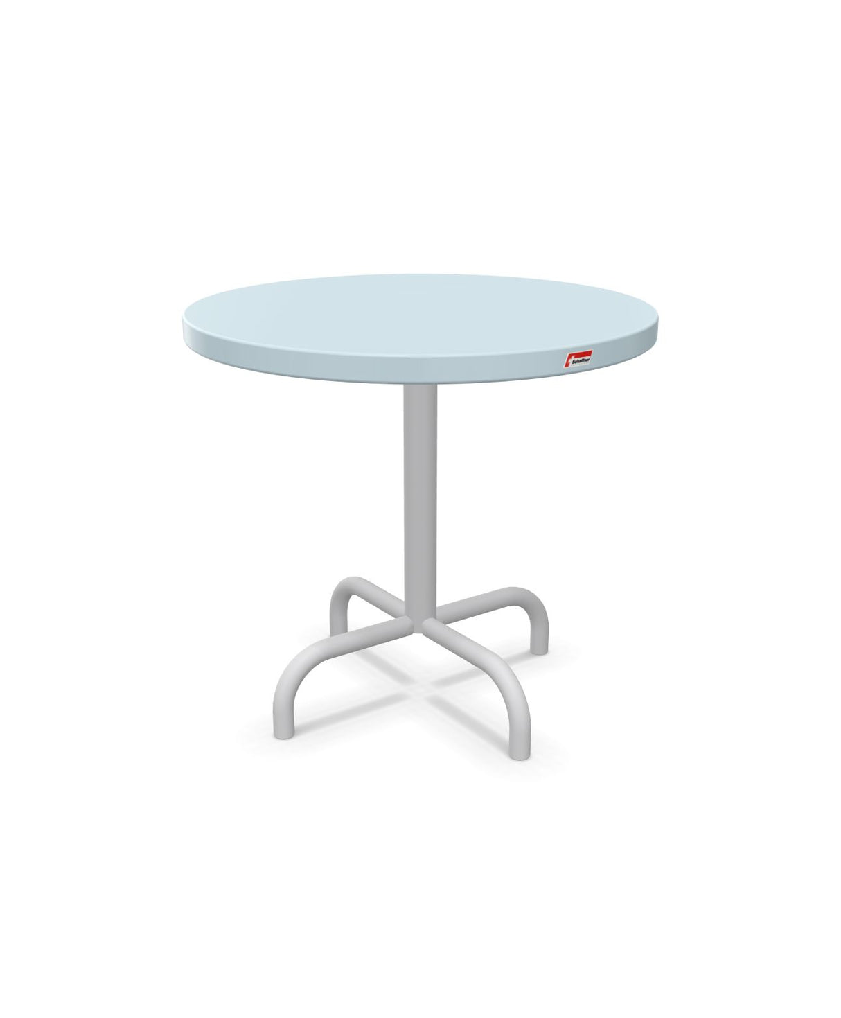 Schaffner Säntis Table d'appoint rabattable ronde Ø54cm h:50cm Bleu Pastel 51 Gris Argent 78 