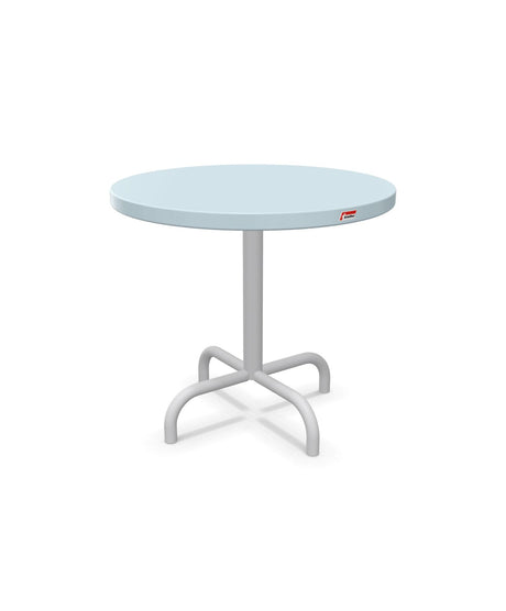 Schaffner Säntis Table d'appoint rabattable ronde Ø54cm h:50cm Bleu Pastel 51 Gris Argent 78 