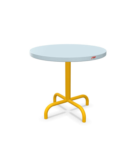 Schaffner Säntis Table d'appoint rabattable ronde Ø54cm h:50cm Bleu Pastel 51 Jaune 11 