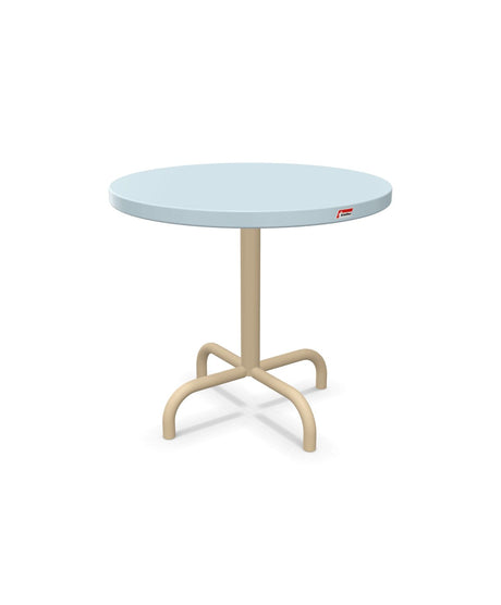 Schaffner Säntis Table d'appoint rabattable ronde Ø54cm h:50cm Bleu Pastel 51 Marron Pastel 83 