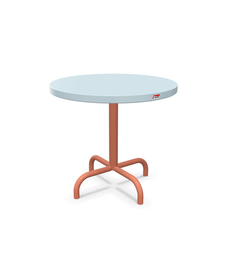 Schaffner Säntis Table d'appoint rabattable ronde Ø54cm h:50cm Bleu Pastel 51 Terracotta 84 