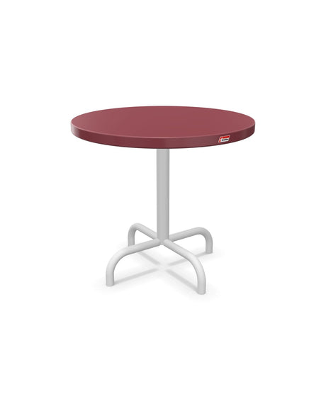 Schaffner Säntis Table d'appoint rabattable ronde Ø54cm h:50cm Bordeaux 38 Blanc 90 