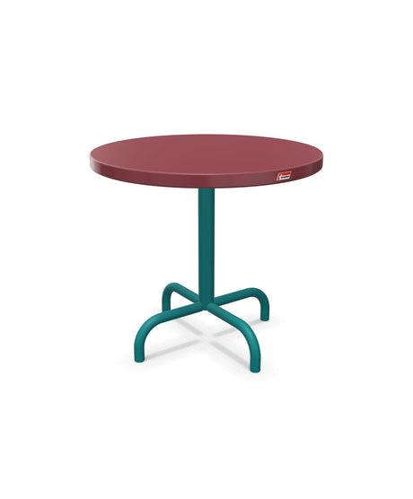 Schaffner Säntis Table d'appoint rabattable ronde Ø54cm h:50cm Bordeaux 38 Bleu Kali 56 
