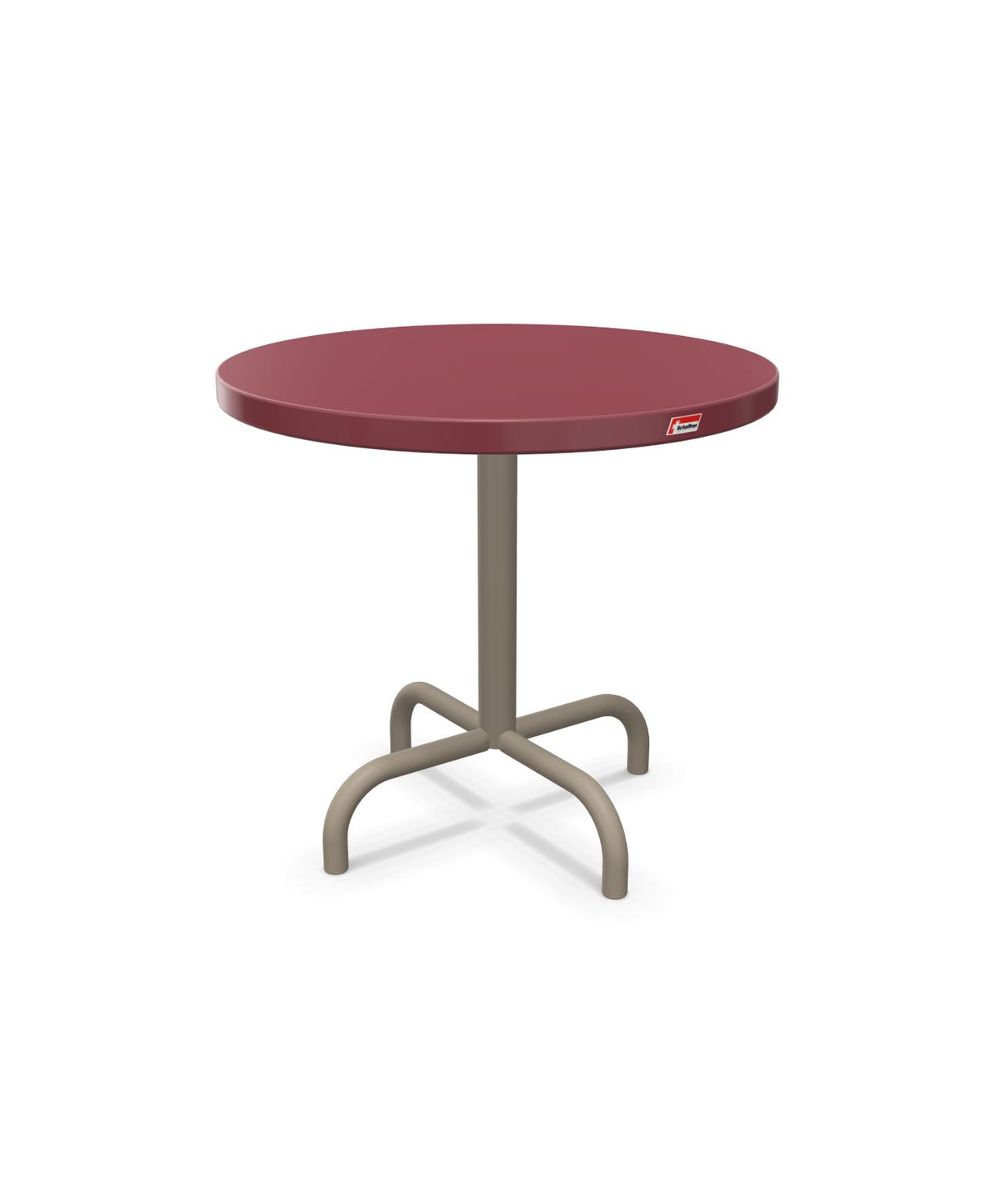 Schaffner Säntis Table d'appoint rabattable ronde Ø54cm h:50cm Bordeaux 38 Champagne 85 