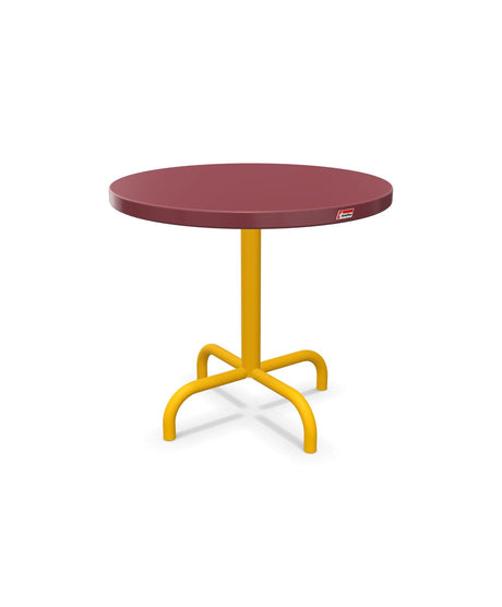 Schaffner Säntis Table d'appoint rabattable ronde Ø54cm h:50cm Bordeaux 38 Jaune 11 
