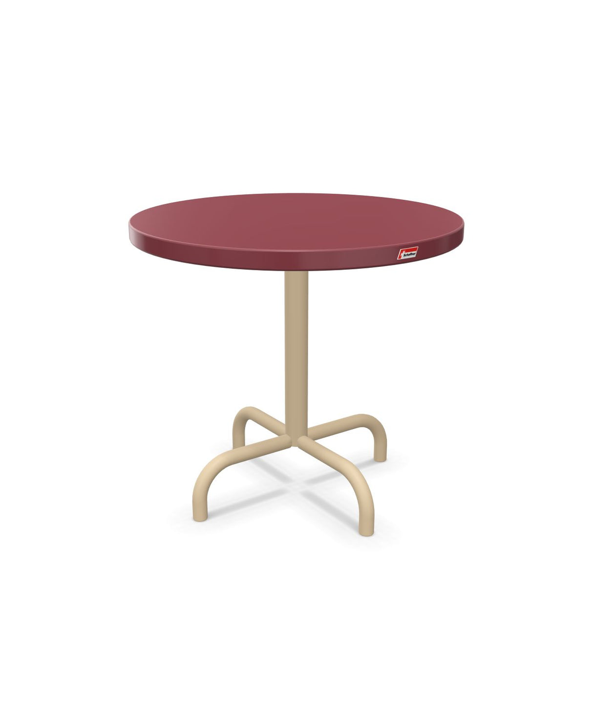 Schaffner Säntis Table d'appoint rabattable ronde Ø54cm h:50cm Bordeaux 38 Marron Pastel 83 