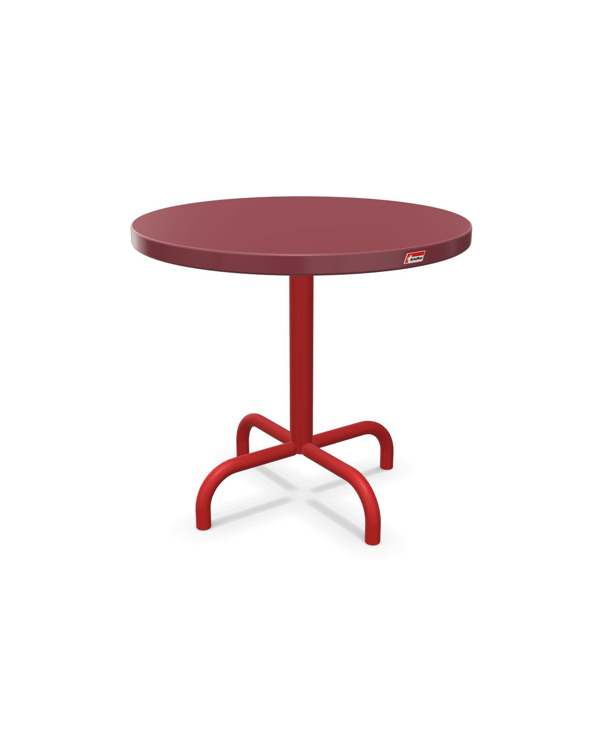 Schaffner Säntis Table d'appoint rabattable ronde Ø54cm h:50cm Bordeaux 38 Rouge 30 