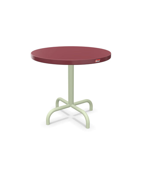 Schaffner Säntis Table d'appoint rabattable ronde Ø54cm h:50cm Bordeaux 38 Vert Pastel 64 