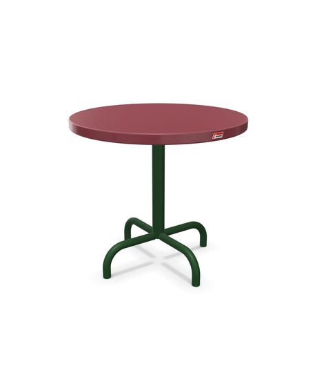 Schaffner Säntis Table d'appoint rabattable ronde Ø54cm h:50cm Bordeaux 38 Vert Sapin 66 