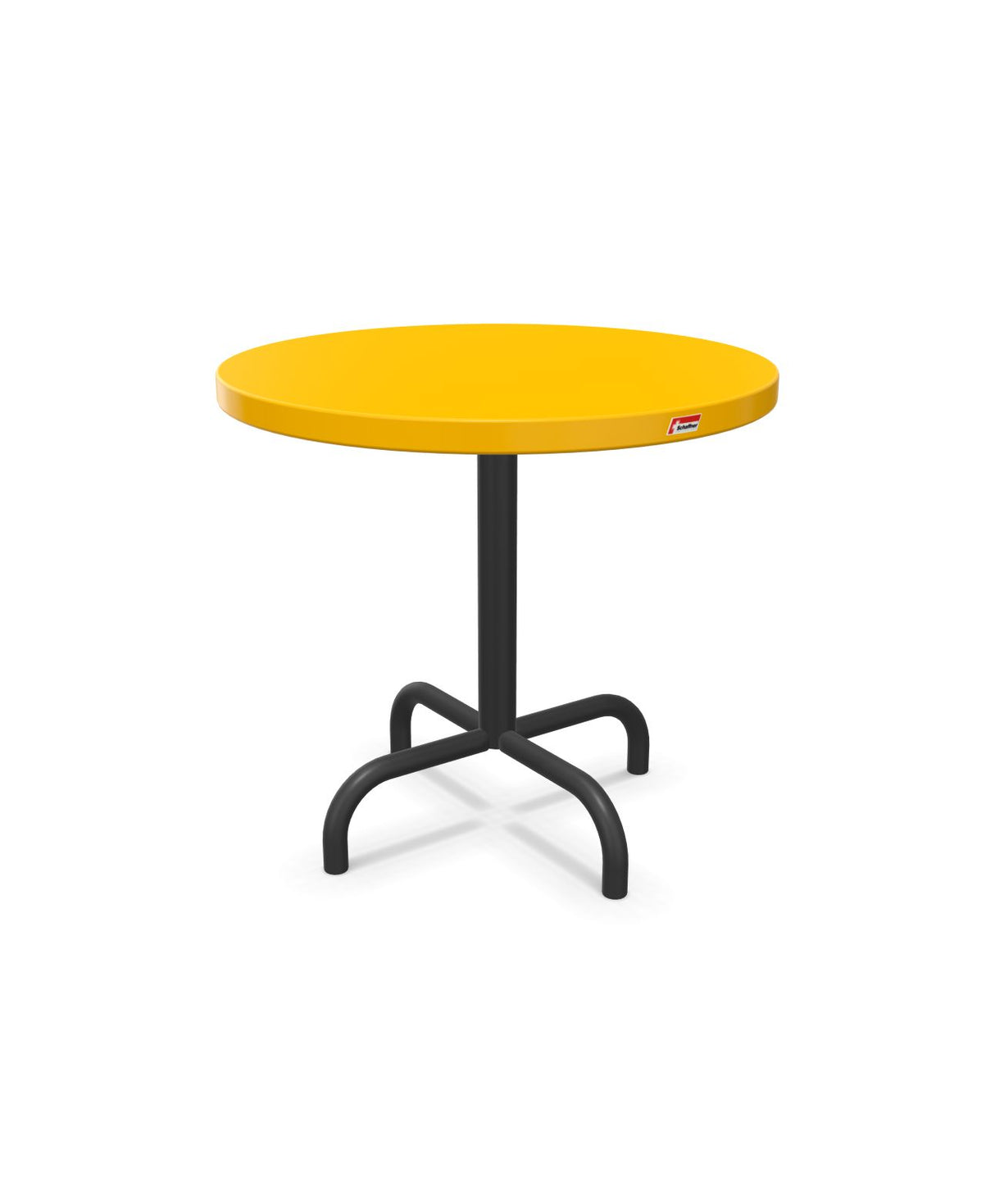 Schaffner Säntis Table d'appoint rabattable ronde Ø54cm h:50cm Jaune 11 Anthracite 77 