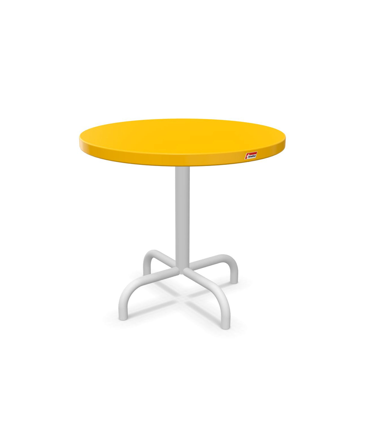 Schaffner Säntis Table d'appoint rabattable ronde Ø54cm h:50cm Jaune 11 Blanc 90 