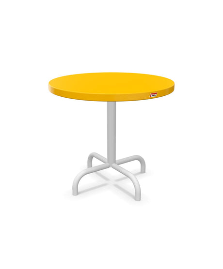 Schaffner Säntis Table d'appoint rabattable ronde Ø54cm h:50cm Jaune 11 Blanc 90 