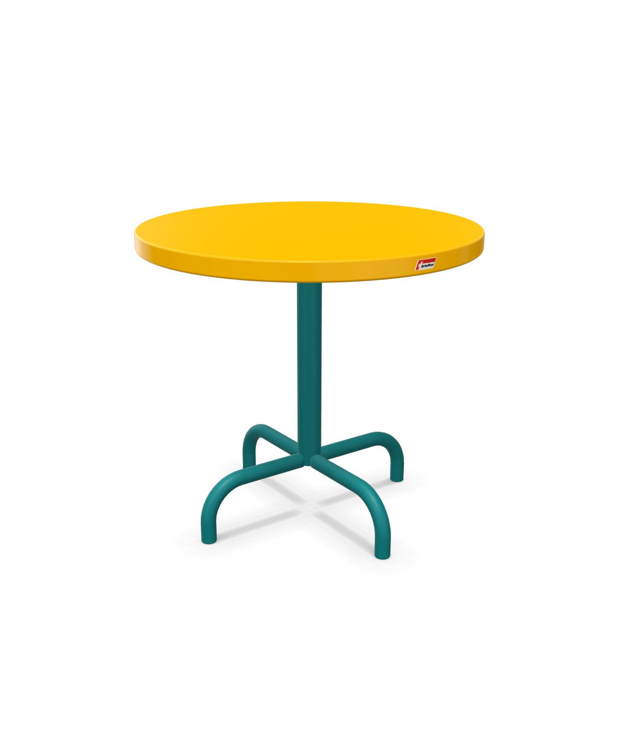 Schaffner Säntis Table d'appoint rabattable ronde Ø54cm h:50cm Jaune 11 Bleu Kali 56 