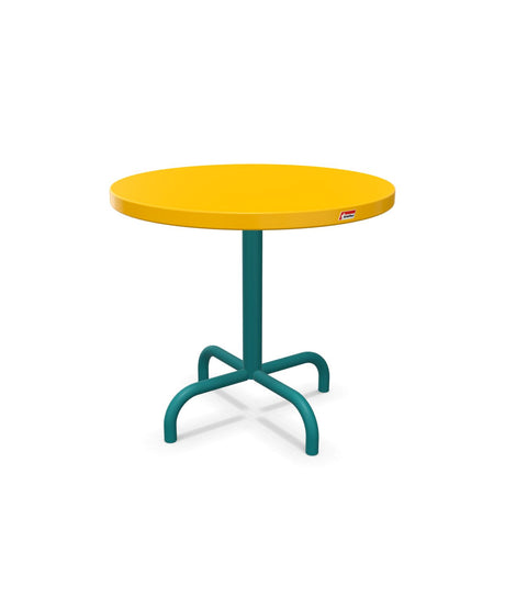 Schaffner Säntis Table d'appoint rabattable ronde Ø54cm h:50cm Jaune 11 Bleu Kali 56 