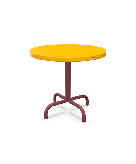 Schaffner Säntis Table d'appoint rabattable ronde Ø54cm h:50cm Jaune 11 Bordeaux 38 