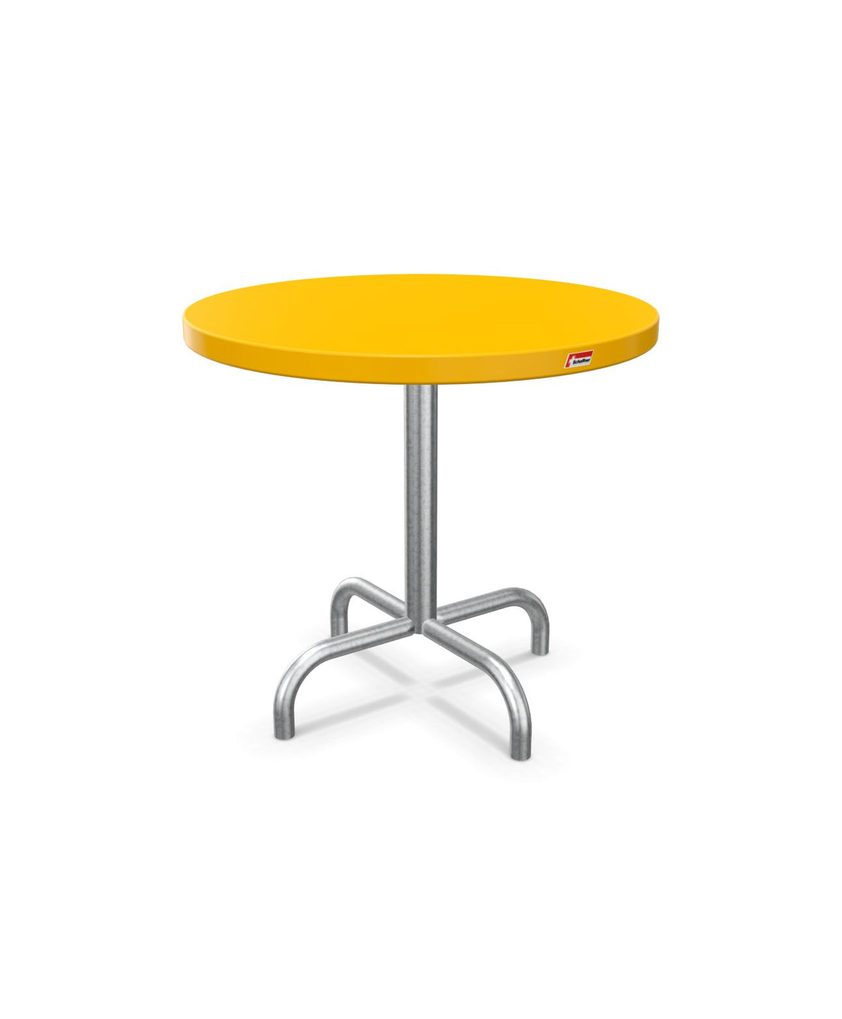 Schaffner Säntis Table d'appoint rabattable ronde Ø54cm h:50cm Jaune 11 Galvanisé à chaud 02 