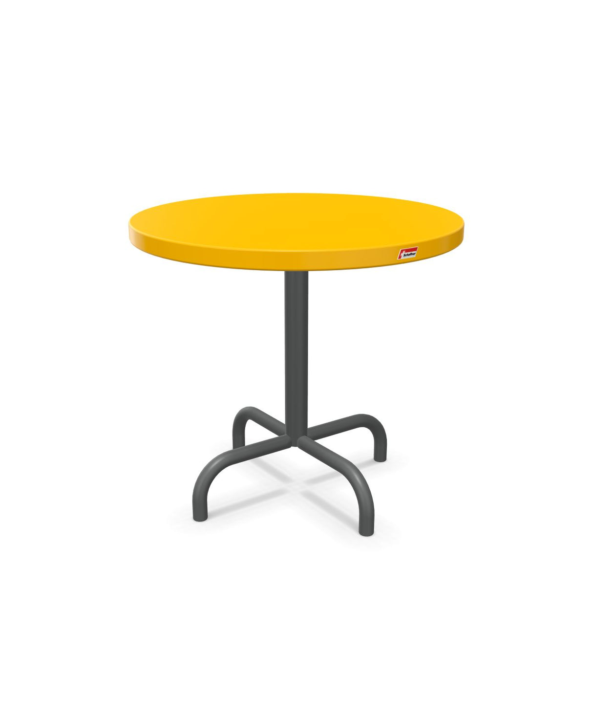 Schaffner Säntis Table d'appoint rabattable ronde Ø54cm h:50cm Jaune 11 Graphite 73 