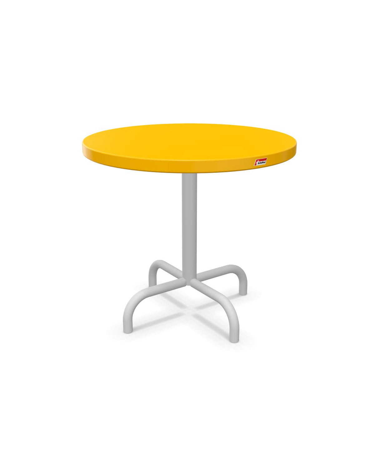 Schaffner Säntis Table d'appoint rabattable ronde Ø54cm h:50cm Jaune 11 Gris Argent 78 