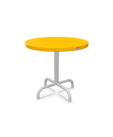Schaffner Säntis Table d'appoint rabattable ronde Ø54cm h:50cm Jaune 11 Gris Argent 78 