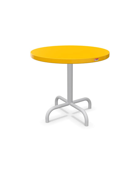 Schaffner Säntis Table d'appoint rabattable ronde Ø54cm h:50cm Jaune 11 Gris Argent 78 