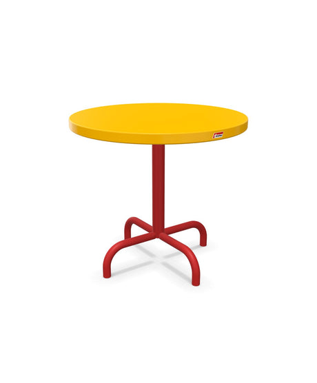 Schaffner Säntis Table d'appoint rabattable ronde Ø54cm h:50cm Jaune 11 Rouge 30 