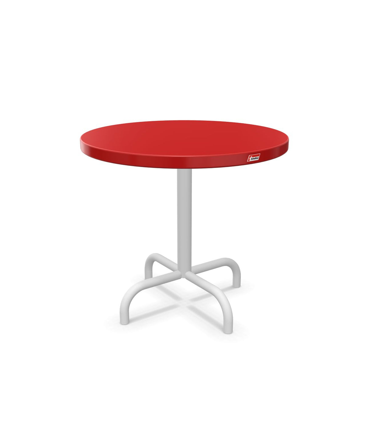 Schaffner Säntis Table d'appoint rabattable ronde Ø54cm h:50cm Rouge 30 Blanc 90 