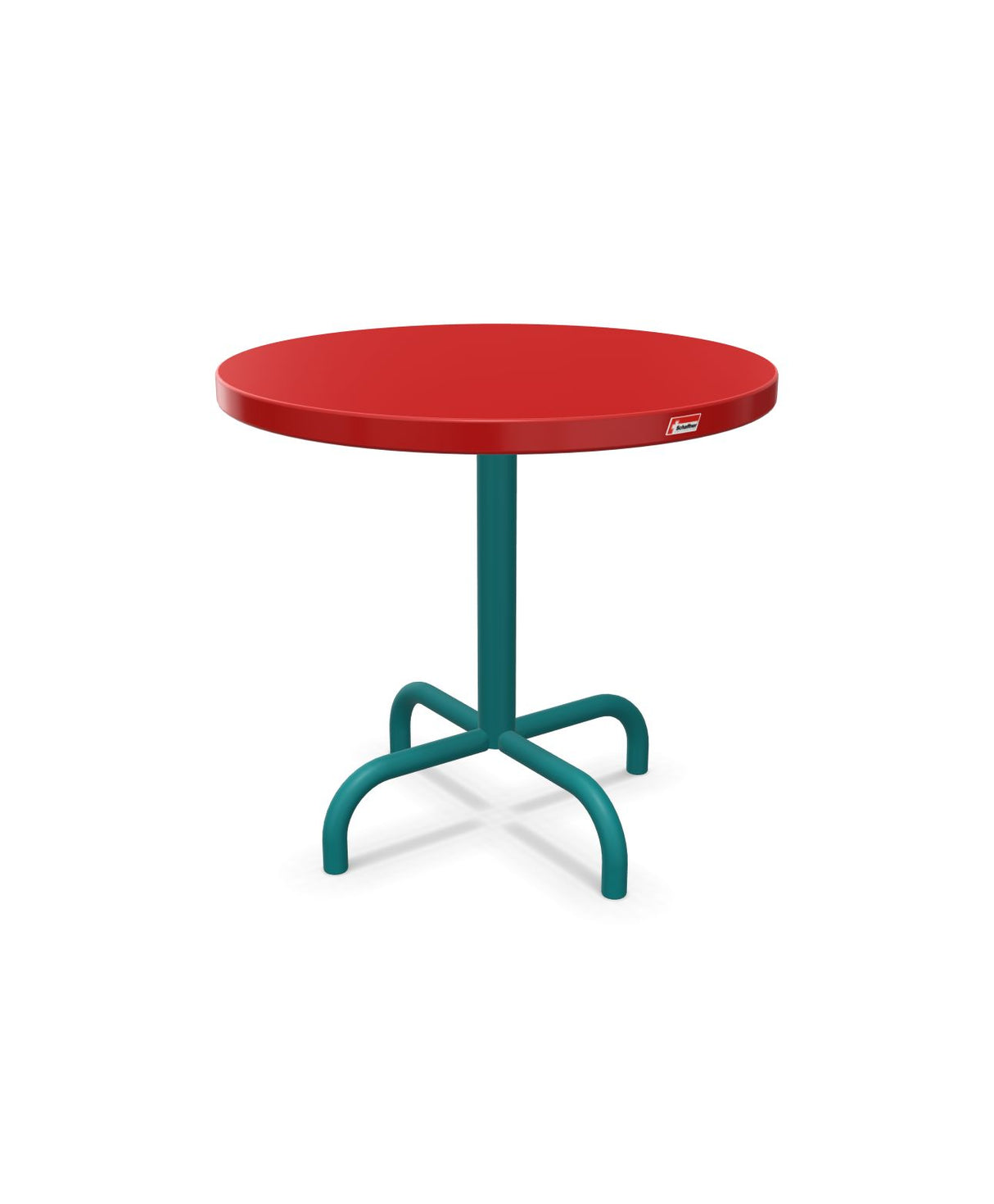 Schaffner Säntis Table d'appoint rabattable ronde Ø54cm h:50cm Rouge 30 Bleu Kali 56 