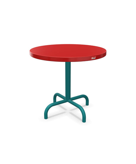 Schaffner Säntis Table d'appoint rabattable ronde Ø54cm h:50cm Rouge 30 Bleu Kali 56 