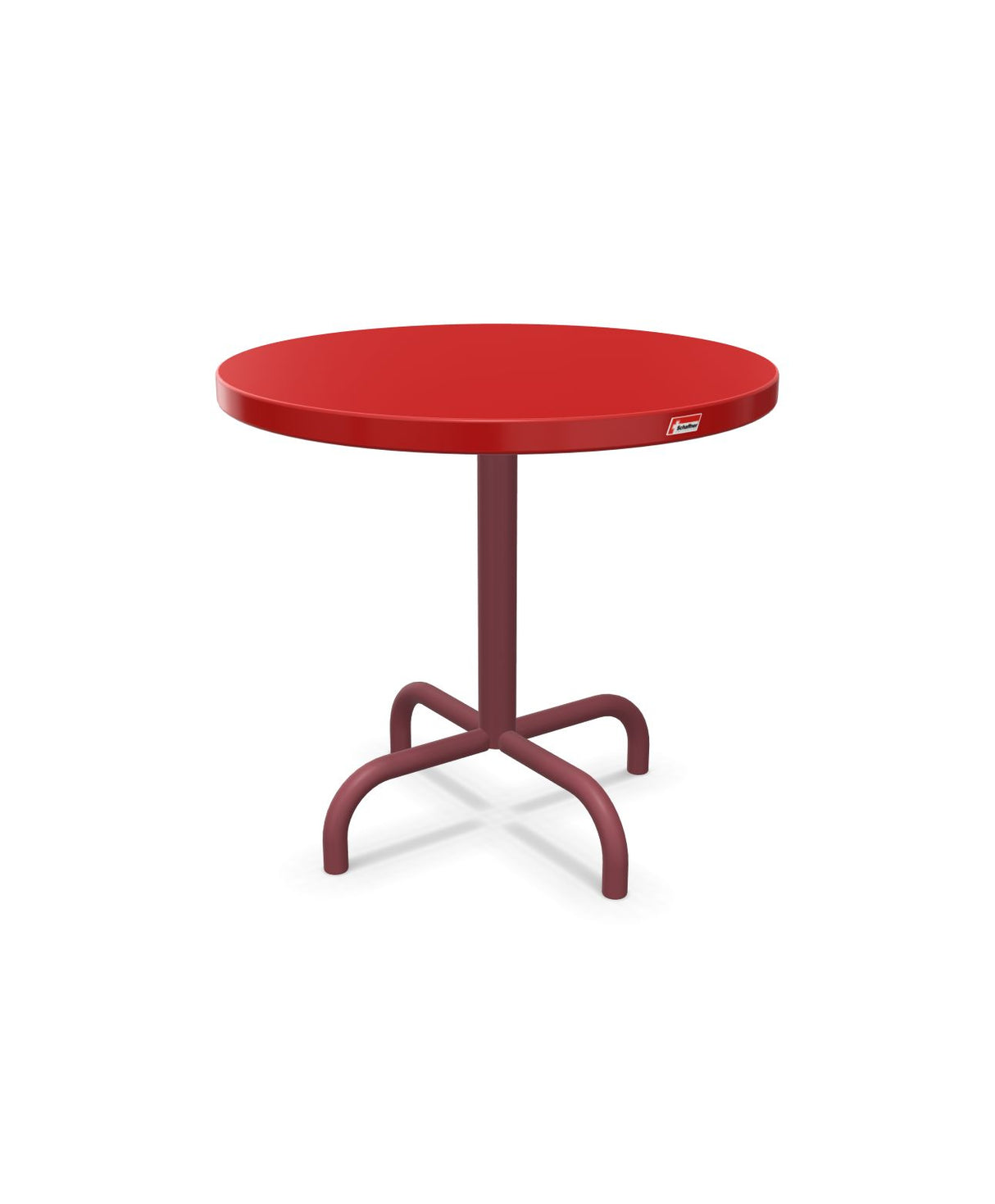 Schaffner Säntis Table d'appoint rabattable ronde Ø54cm h:50cm Rouge 30 Bordeaux 38 