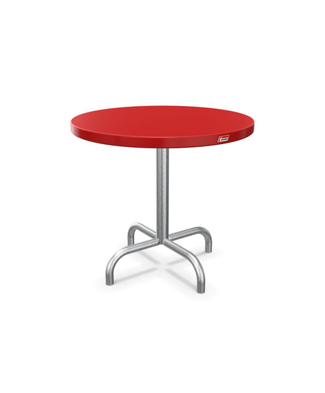 Schaffner Säntis Table d'appoint rabattable ronde Ø54cm h:50cm Rouge 30 Galvanisé à chaud 02 