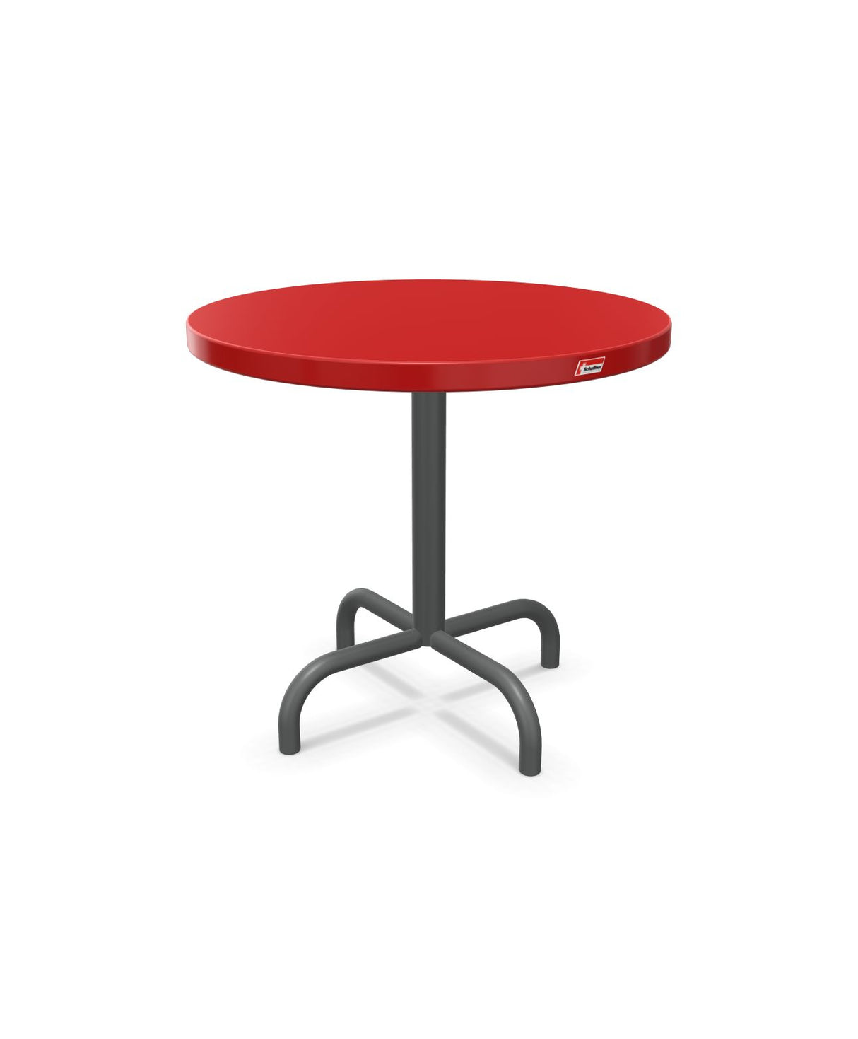 Schaffner Säntis Table d'appoint rabattable ronde Ø54cm h:50cm Rouge 30 Graphite 73 