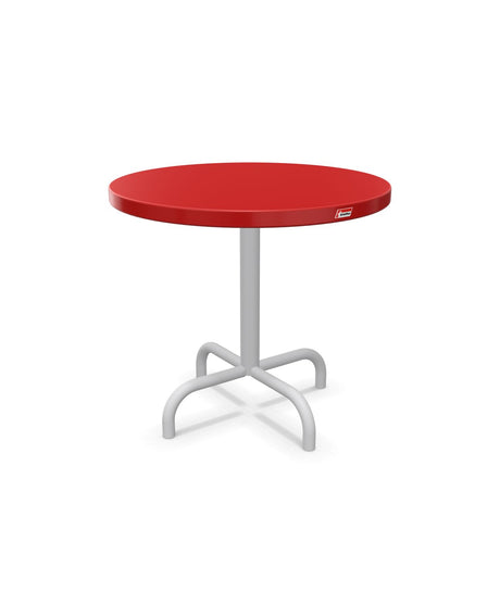 Schaffner Säntis Table d'appoint rabattable ronde Ø54cm h:50cm Rouge 30 Gris Argent 78 