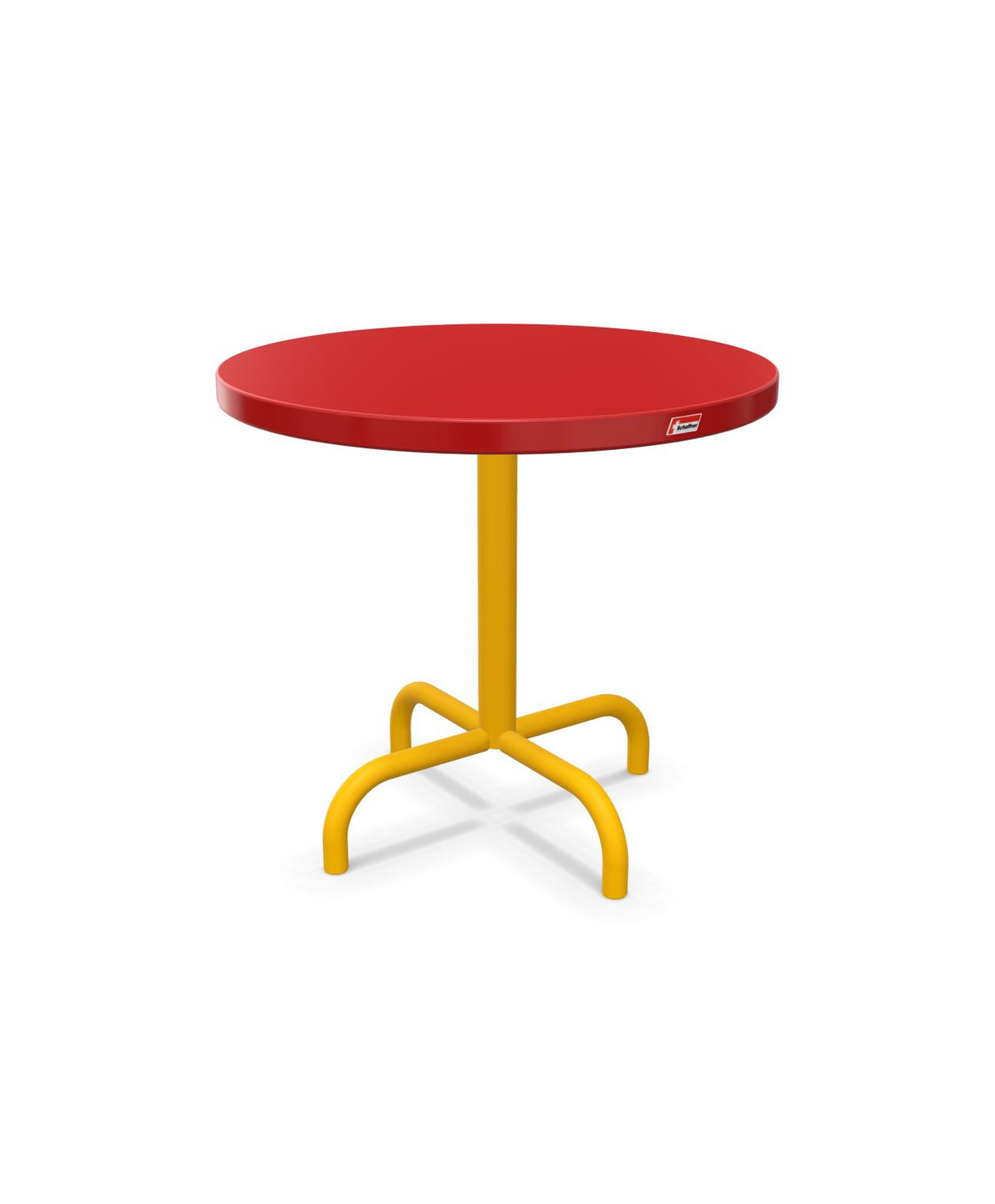 Schaffner Säntis Table d'appoint rabattable ronde Ø54cm h:50cm Rouge 30 Jaune 11 