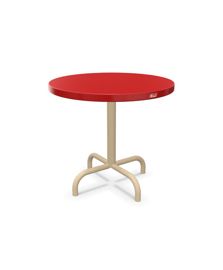 Schaffner Säntis Table d'appoint rabattable ronde Ø54cm h:50cm Rouge 30 Marron Pastel 83 