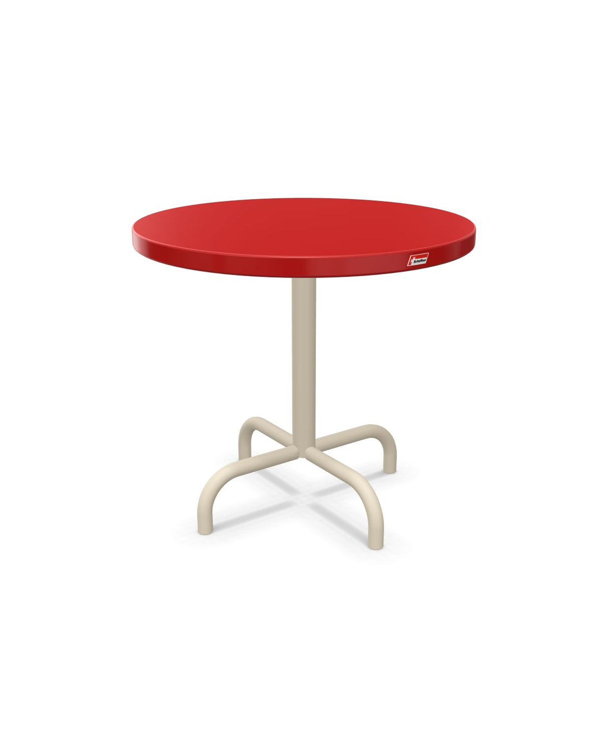 Schaffner Säntis Table d'appoint rabattable ronde Ø54cm h:50cm Rouge 30 Sable Pastel 15 