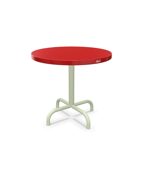 Schaffner Säntis Table d'appoint rabattable ronde Ø54cm h:50cm Rouge 30 Vert Pastel 64 