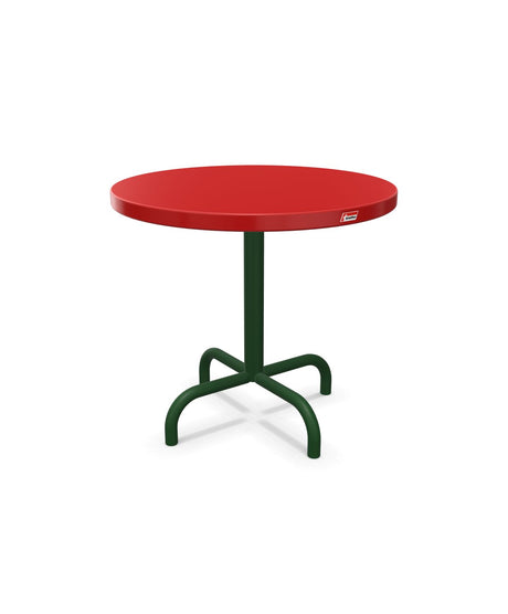 Schaffner Säntis Table d'appoint rabattable ronde Ø54cm h:50cm Rouge 30 Vert Sapin 66 