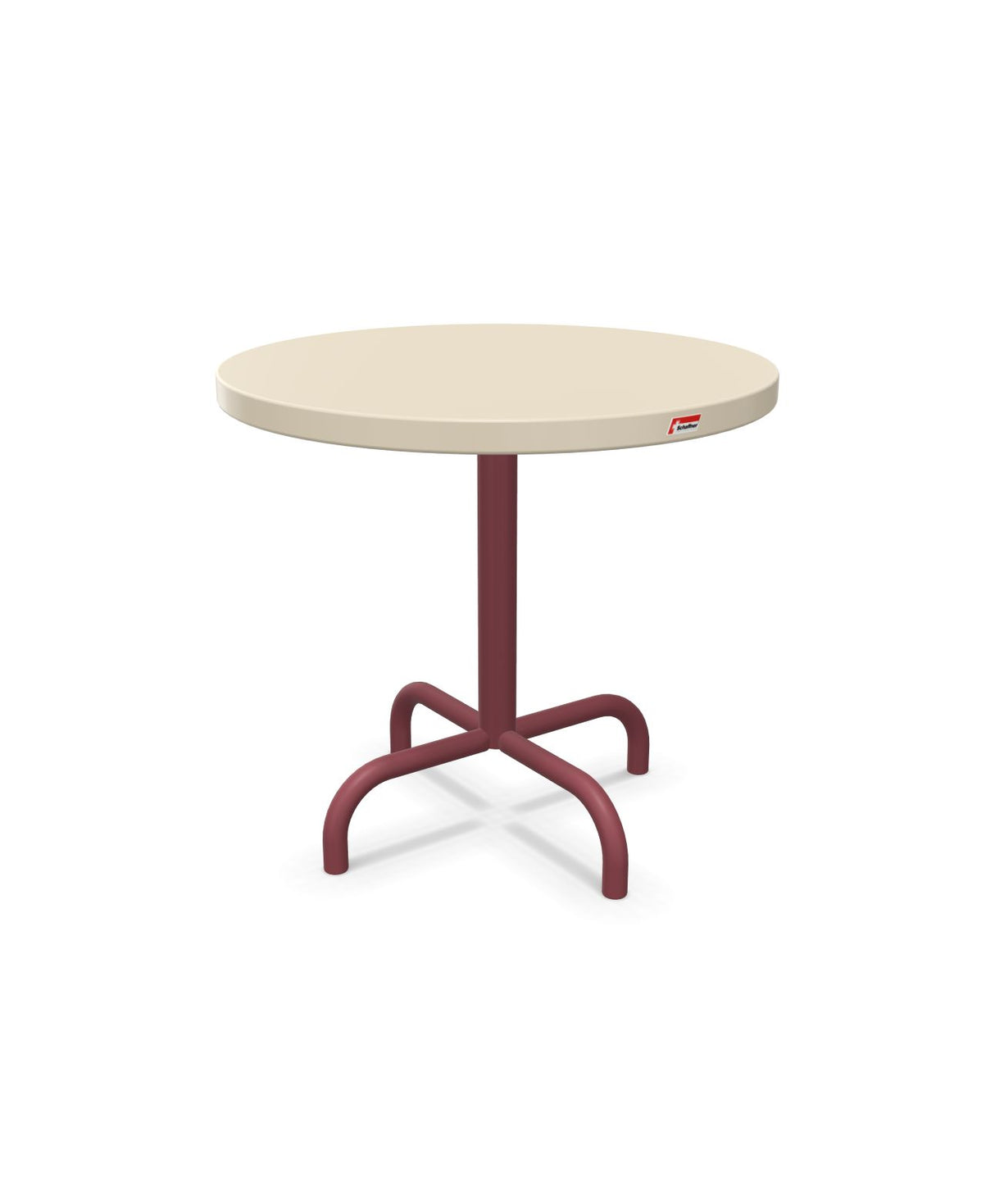 Schaffner Säntis Table d'appoint rabattable ronde Ø54cm h:50cm Sable Pastel 15 Bordeaux 38 
