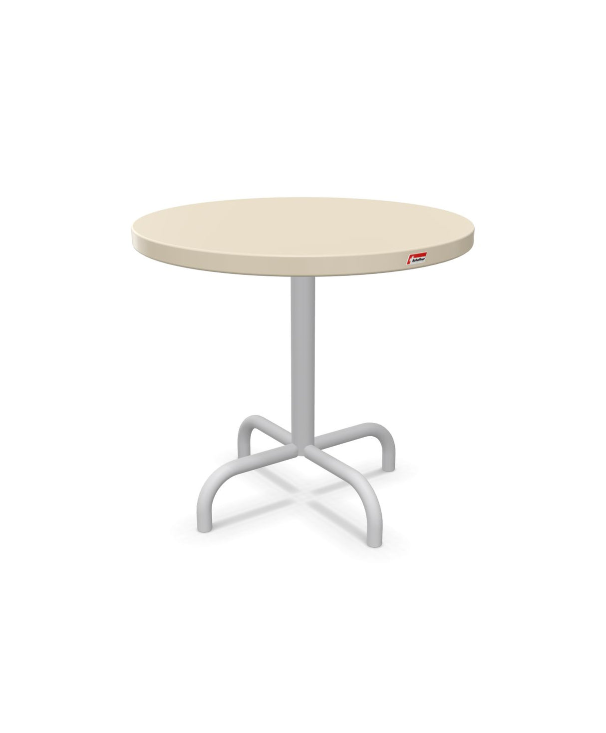 Schaffner Säntis Table d'appoint rabattable ronde Ø54cm h:50cm Sable Pastel 15 Gris Argent 78 
