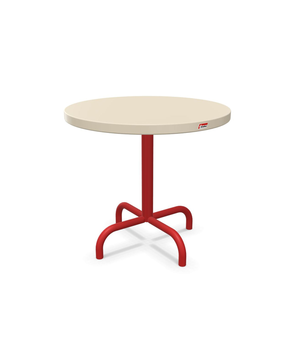 Schaffner Säntis Table d'appoint rabattable ronde Ø54cm h:50cm Sable Pastel 15 Rouge 30 