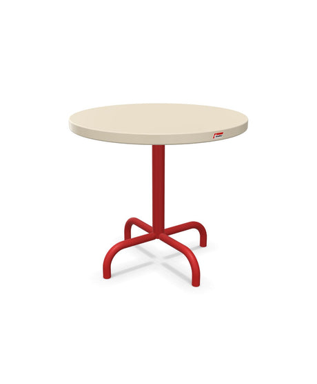 Schaffner Säntis Table d'appoint rabattable ronde Ø54cm h:50cm Sable Pastel 15 Rouge 30 