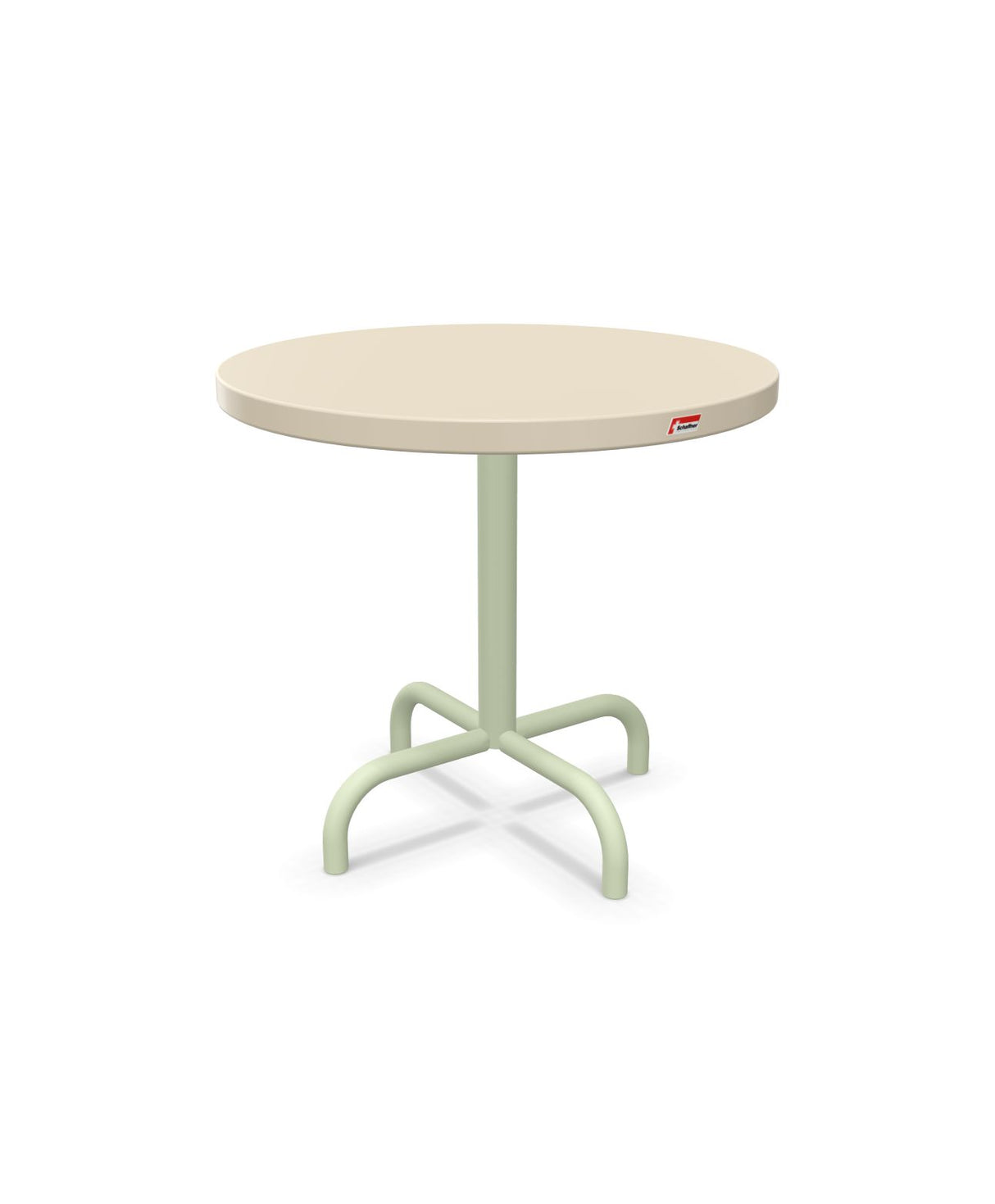 Schaffner Säntis Table d'appoint rabattable ronde Ø54cm h:50cm Sable Pastel 15 Vert Pastel 64 