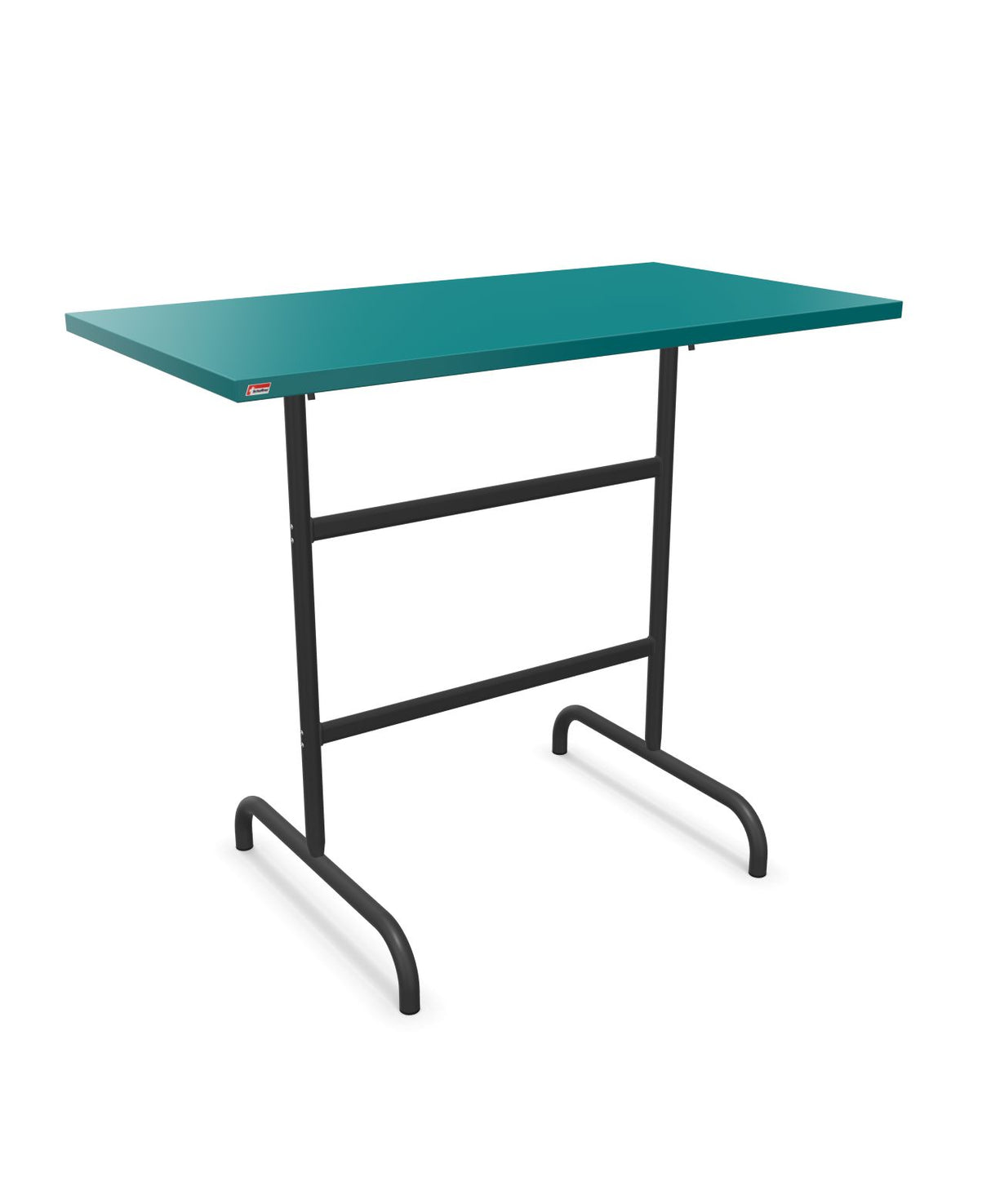 Schaffner Säntis Table haute rabattable 130x70cm h:110cm Bleu Kali 56 Anthracite 77 